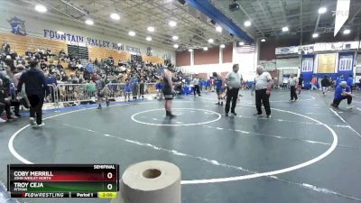 285 lbs Semifinal - Troy Ceja, Pitman vs Coby Merrill, John Wesley North