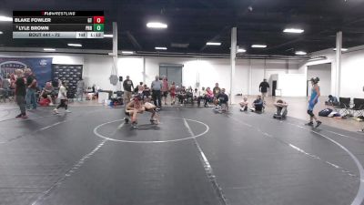 72 lbs 5th Place Match - Lyle Brown, Mat Assassins vs Blake Fowler, Garage Trained