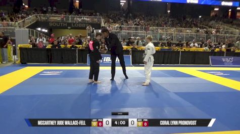 Coral Lynn Pronovost vs McCartney Jude Wallace-Fell 2025 Pan Kids Jiu-Jitsu IBJJF Championship