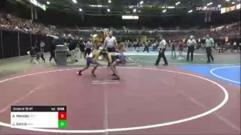 109 lbs Consi Of 16 #1 - Alexander Mendez, Victory Wrestling vs Jacob Garcia, Newman Warriors