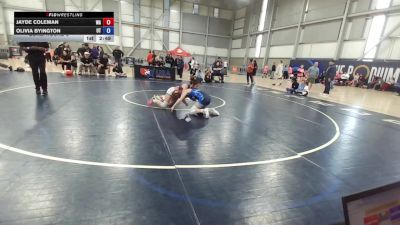 U20 Women - 59 lbs Cons. Round 3 - Jayde Coleman, WA vs Olivia Byington, UT