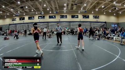 88 lbs Round 1 (8 Team) - Liam Oneill, Virginia Patriots vs Amarae Phillips, Reaper WC