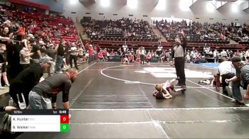 52 lbs Semifinal - Allister Hunter, Owasso Takedown Club vs Braxxtyn Walker, HURRICANE WRESTLING ACADEMY