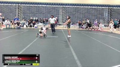 84 lbs Round 4 (6 Team) - Kason Wesby, Terps East Coast Elite vs Logan Bigelow, Midlothian Miners