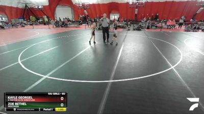 60 lbs Round 5 - Zoe Bethel, Wisconsin vs Kayle Georgel, X-Factor Elite Wrestling