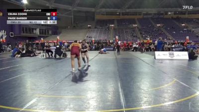 160 lbs 2nd Wrestleback (16 Team) - Celina Cooke, Colorado Mesa University vs Paige Barber, William Jewell College