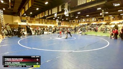 59 lbs Cons. Semi - Tobias Ruvalcaba, Fallbrook Wrestling Club vs Tyson Joaquin, NexGen Regional Training Cente