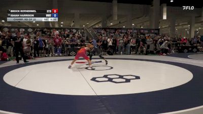 57 kg Champ. Rd Of 32 - Brock Rothermel, Steller Trained vs Isaiah Harrison, Wyoming Wrestling Reg Training Ctr