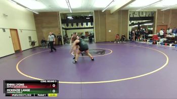 235lbs Cons. Round 3 - Mckenzie Lange, Chiawana (Girls) vs Emma Lyons, Battle Ground (Girls)