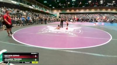 43-44 lbs Round 2 - Julianna Tenorio, Truckee Wrestling Club vs Dayvion Espino, Oakdale