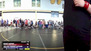 150 lbs Semifinal - Wyatt Hoppes, Yorktown Wrestling Club vs William Vander Luitgaren, Center Grove Wrestling Club