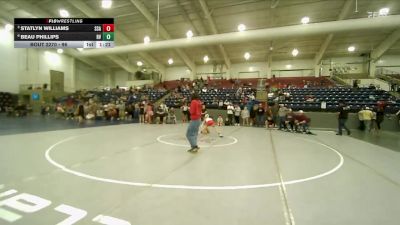 96 lbs Quarterfinal - Statlyn Williams, Sublime Wrestling Academy vs Beau Phillips, Northside Wrestling Club