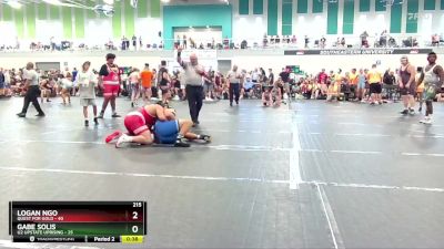 215 lbs Round 2 (4 Team) - Gabe Solis, U2 Upstate Uprising vs Logan Ngo, Quest For Gold