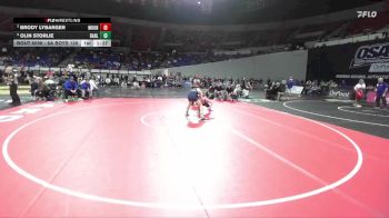 6A Boys 126 lbs 5th Place Match - Brody Lybarger, Mountainside Boys vs Olin Storlie, Barlow Boys