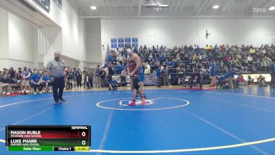 285 lbs Semifinal - Elijah Isgar, St. Patrick`s High School vs Hunter Gregory, Vancleave High School