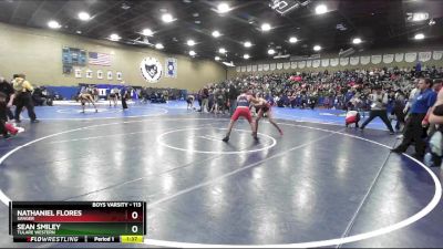 113 lbs Champ. Round 1 - Sean Smiley, Tulare Western vs Nathaniel Flores, Sanger