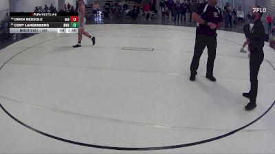 163 lbs Cons. Round 2 - Owen Bedsole, Nebraska vs Cory Langenberg, Milford Wrestling Club