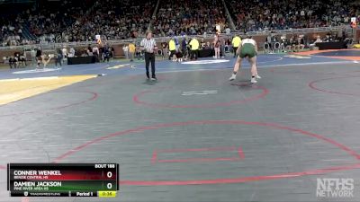 D4-157 lbs Cons. Round 1 - Damien Jackson, Pine River Area HS vs Conner Wenkel, Benzie Central HS