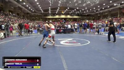 113 lbs Champ. Round 1 - Geronimo Hernandez, TX vs Zebediah Tibbles, OK