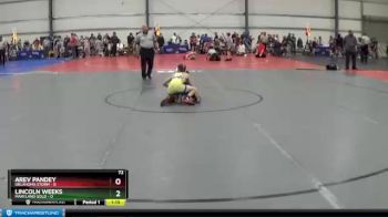 72 lbs Round 2 (6 Team) - Arev Pandey, Oklahoma Storm vs Lincoln Weeks, Maryland Gold