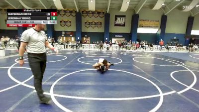 133 lbs Champ. Round 1 - Wayshuan Hicks, Liberty vs Jeremiah Young, Bluefield State