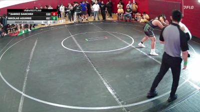 215 lbs Champ. Round 2 - Nikolas Aguirre, Holtville vs Sabino Sanchez, Eldorado