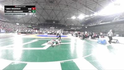Girls 1B/2B/1A 130 Champ. Round 2 - Ashley Hernandez, Chelan (Girls) vs Emily Brodhead, Hoquiam (Girls)