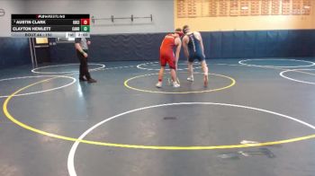 150 lbs Champ. Round 1 - Austin Clark, Oregon City vs Clayton Hewlett, Canby