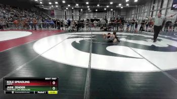 88 lbs Cons. Round 4 - Jude Zender, Team Real Life Wrestling vs Kole Spradling, INWTC