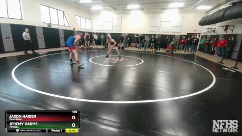 150 lbs Cons. Round 3 - Jaxon Haider, Evanston vs Jeremy Harms, Powell