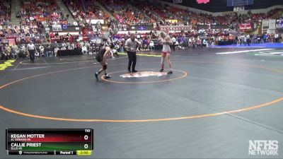 110 lbs Champ. Round 1 - Callie Priest, Ellis HS vs Kegan Motter, El Dorado HS