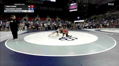 115 lbs Champ. Rd Of 32 - Anica Barze, MN vs Mackenzie Carder, OH