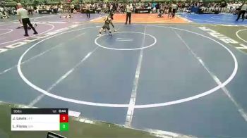 95 lbs Consi Of 8 #1 - Jayshaun Lewis, LA FAMILIA NEW MEXICO vs Lazaro Flores, USA Gold