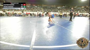 120 lbs Semifinal - Clayton Warner, Sallisaw Takedown Club vs Kross Iwersen, Team Nomad