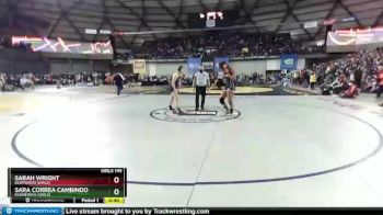 Girls 145 lbs Cons. Round 4 - Sarah Wright, Kentwood (Girls) vs Sara Correa Cambindo, Kennewick (Girls)