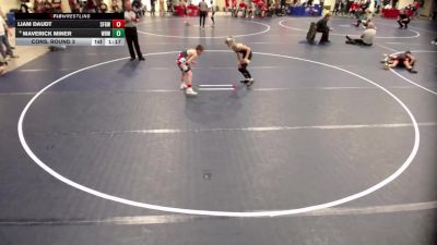 10U - 71 lbs Cons. Round 3 - Maverick Miner, Westfield Razorbacks Wrestling vs Liam Daudt, St. Francis Gladiators Wrestling Club