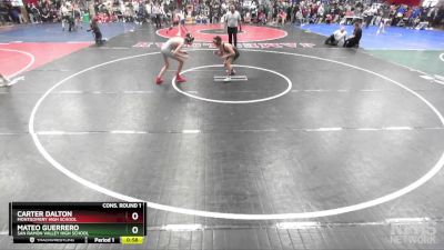 115 lbs Cons. Round 1 - Carter Dalton, Montgomery High School vs Mateo Guerrero, San Ramon Valley High School