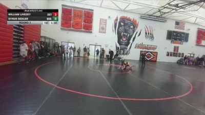 78-81 lbs Round 3 - Syrus Sedler, Worland Middle School vs William Livezey, Greybull/Riverside MS