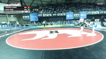 Girls 3A 110 lbs Cons. Round 3 - Genesis Corro, Marysville Getchell (Girls) vs Kiley Vess, Sedro-Woolley (Girls)