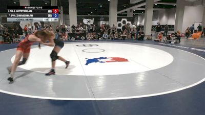 110 lbs Cons. Semis - Leila Witzerman, Arete Wrestling Academy vs Eva Zimmerman, Sanderson Wrestling Academy