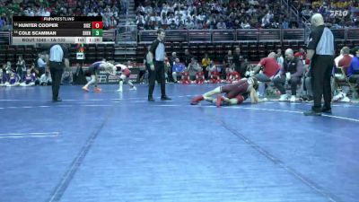 1A-132 lbs Champ. Round 1 - Hunter Cooper, Sioux Central vs Cole Scamman, Shenandoah