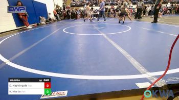 83-90 lbs Quarterfinal - Dodger Nightingale, Tiger Trained Wrestling vs Kohen Martin, Claremore Wrestling Club