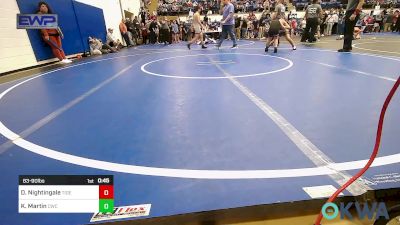 83-90 lbs Quarterfinal - Dodger Nightingale, Tiger Trained Wrestling vs Kohen Martin, Claremore Wrestling Club