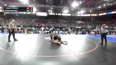 170 lbs Semifinal - Hailee Wilfong, Kuna vs Sarah Toribau, Oakley