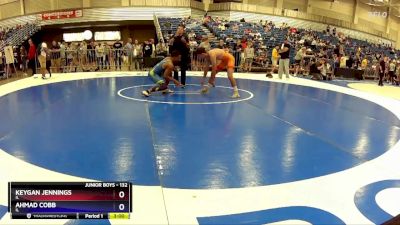 132 lbs Cons. Round 2 - Keygan Jennings, IL vs Ahmad Cobb, IL