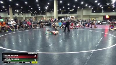 55 lbs Cons. Round 3 - Ryder Ahysen, Raider Wrestling Club vs Apple Calhaun, Black Hive