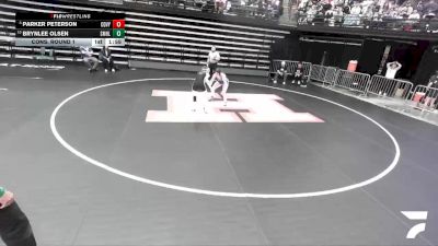 5A 105 lbs Cons. Round 1 - Brynlee Olsen, Salem Hills vs Parker Peterson, Cedar Valley