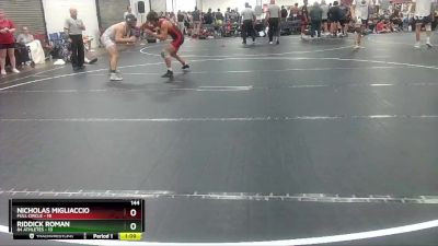 144 lbs Finals (2 Team) - Riddick Roman, 84 Athletes vs Nicholas Migliaccio, Full Circle