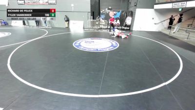 132 lbs Cons. Sub-semis - Richard De Felice vs Tyler Vanbebber, Temecula Valley High School Wrestling