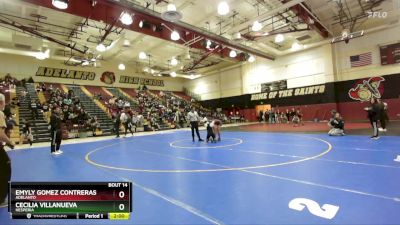 100 lbs Quarterfinal - Cecilia Villanueva, Hesperia vs Emyly Gomez Contreras, Adelanto